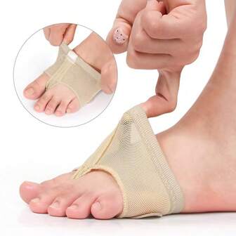 1 Pair Professional Dance Toe Pads, Practice Shoes Heel Socks, Half-Bottom Sports Socks, Ballet Shoes Pads, Women Foot Care Tool