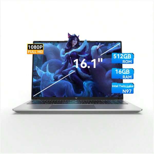 ACEMAGIC ACEMAGIC 2025 LX16 Laptop, N97, 16GB RAM 512GB NVMe SSD, 16-inch FHD IPS Display, Windows 11 Laptop, WiFi 6 BT5.2, HD/MI Type-C, Office/Home Laptop