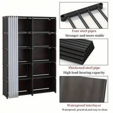 1pc Portable Closet, Multifunctional Cube Bookshelf Wardrobe, 31.5"X15.7" Freestanding Organizer With Curtain, Storage Rack For Bedroom, Living Room, Kitchen, Office, Holiday Decor, Christmas Gift