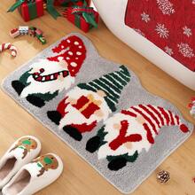 سجادة حمام بنمط شجرة عيد الميلاد، بساط الباب، سجادة حمام عيد الميلاد، سجادة مطبخ، بساط الباب، ديكور منزلي داخلي لعيد الميلاد، هدايا عيد الميلاد، ديكورات منزلية لعيد الميلاد، سجادة مانعة للانزلاق، بساط الباب، سجادة حمام - ماصة للماء بشكل جيد، مانعة للانزلاق، قابلة للغسيل في الغسالة، بساط باب مستطيل من الصوف الاصطناعي، مثالي لديكور الحمام أو غرفة النوم، ديكور وإكسسوارات حمام عيد الميلاد، سجادة مطبخ