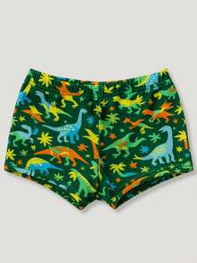 Children's Boxer Shorts Summer Printed Beach Pool Boys Boxer Shorts - Green - View 2