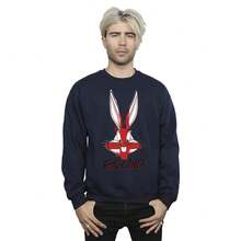 LOONEY TUNES Mens Bugs England Face Sweatshirt (Navy Blue)