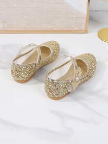 1 Pair Fashion Versatile Pink Girl Pearl Cute Flat Shoes, Round Toe, Suitable For Daily Wear, Dancing, Outdoor, Decorated With Sequins, Closed Toe Princess Shoes, Spring And Autumn