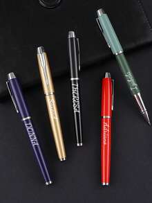 Customized Text/Logo Metal Ballpoint Pen, Business/Office Gift Pen, School/Student Use Neutral Pen