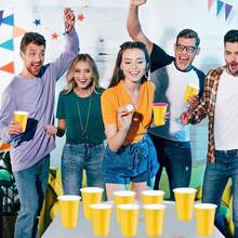 50/30/10/5 كوب أسود قابل لإعادة الاستخدام، أكواب حفلات ذهبية، أكواب متينة عالية الجودة، أكواب لعبة تنس الطاولة، أكواب عصير، أكواب مشروبات، سعة 16 أونصة، خيارين لونيين، مناسبة للاحتفالات والحفلات والأعياد والأعياد الميلادية والأعراس وديكور عيد الميلاد وعيد الشكر والهدايا لرأس السنة