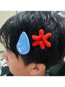 2pcs Handmade Angry Face Hair Clips, Creative Functional Hair Accessories, Gifts For Women, Party Decoration, Birthday, Holiday - Multicolor - View 5