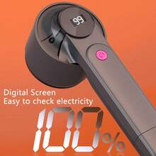 1pc Electric Fabric Shaver, Portable 500mAh Rechargeable Sweater Lint Remover With Digital Display, 6 Blades, Clothes Fuzz Pill Trimmer For Garments, Bedding, Upholstery, Carpets, Sofas And More - Multicolor - View 4