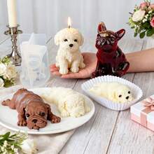 3D Puppy Dog Silicone Mold – French Bulldog / Teddy / Bulldog Puppy Candle Mould For DIY Resin, Wax & Soap Crafts | Realistic Puppy Design For Home Decor & Gifts