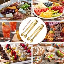 1/6/12/24pcs Sugar Tongs,Stainless Steel Food/Sugar Tongs,Kitchen Cooking Clip,Candy Dessert Clip,Stainless Steel Ice Tongs,Stainless Steel Small Tongs, Serving Tongs, Suitable For Salads, Desserts, Sandwiches, BBQ, Cookie,Fruits, Sugar,Appetizers, Tea And Coffee Parties, Bars,Gatherings,Ideal For Halloween, Christmas, Thanksgiving, Harvest Festival, Autumn Decorations,Christmas Gifts