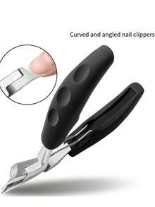 1pc Curved Tip Nail Clipper, Angled Nail Scissors, Suitable For Thick Nails Trimming, For Adults And Elderly, Precision Toenail Trimmer - Wide Mouth, Straight Blade Fit For Thick Nails, Odorless Foot Care Tool - Multicolor - View 9