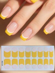 1 Sheet/Set Of Fully Wrapped Classic French Nail Art Stickers With Waterproof And Self-Adhesive Nail Decoration Stickers That Can Be Used For Daily Work