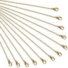 10/20/30pcs 1.5mm Stainless Steel Flat Welded Cross Chain Necklace, Titanium Steel Couples Necklace With Lobster Clasp, Suitable For DIY Jewelry Making For Men And Women