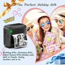 Impressora Portátil Sem Fio Mini, Criadora de Adesivos Térmicos Sem Tinta, Perfeita para Notas, Diários, Impressão de Fotos, Impressão de Etiquetas, Impressão de Texto, Compatível com iOS e Android