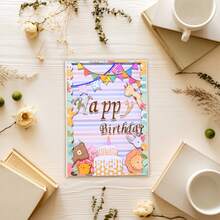 1 Pc Birthday Cake Label Frame Gray Metal Die-Cut Mold For Scrapbooking Decorations, DIY Scrapbook Paper Crafts, Embossing Projects, Handicrafts And Card Making, Greeting Card Crafting Metal Die-Cut Mold - Silver Gray - View 7