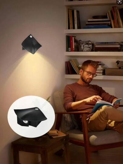 Moderne Motion Sensor Sconette, Indoor Night Verlichting Warm Geel Light, Battery Powered (3 AAA Batteries), Semi Embedded Installation, Hallways, Bedrooms, Kitchens, Cabinets, Stairs Sconette [Battery Not Included] view 4