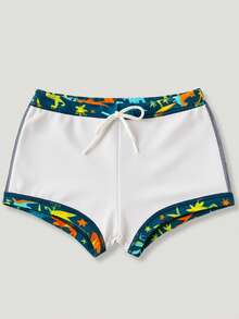 Children's Boxer Shorts Summer Printed Beach Pool Boys Boxer Shorts - Navy Blue - View 4