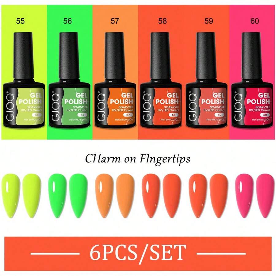 2025GIOQ Halloween Nail Color Matching Gel Nail Polish, Temperature-Sensitive, Cat-Eye, Fluorescent, Featuring A Halloween-Themed Pumpkin Orange Set, Suitable For Soaking With UV/LED, Nail Art Salon For Fingertips, Suitable For Ladies To Wear At Parties, Gel Nail Polish And Fashionable Colors. - 溫變南瓜橙色 - 查看 1