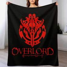 Anime Overlord Ainz Ooal Gown Throw Blanket Single For Sofa Thin Large 'S Blankets - 黑色 - 查看 1