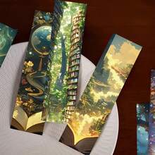 Fantasy Welt Lesezeichen, kreative, exquisite Buchmarkierungen, dekorative Nachrichtenkarten für Buchliebhaber, mehrfarbiges Papier Lesezeichen-Set von YWWBLD