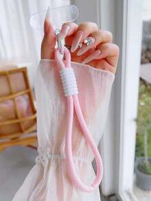 1 pieza Llavero de teléfono minimalista con bloques de color, correa universal para funda de teléfono, llavero de coche creativo