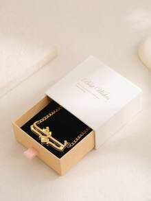 1 Peça Colar de Nome Personalizado em Aço Inoxidável "Você é o Único" Design de Coração, Colar Personalizado Camada Dupla Original com Pingente de Letra Fosca com Detalhes Brilhantes, Corrente Cubana Unissex Lisa/Fosca, Presente de Joias, Adequado para Ocasiões Casuais ou Especiais, Boêmio Chique, Banhado a Ouro 18K, Colar Personalizado Brilhante e Cintilante, Unissex Brilhante/Fosco