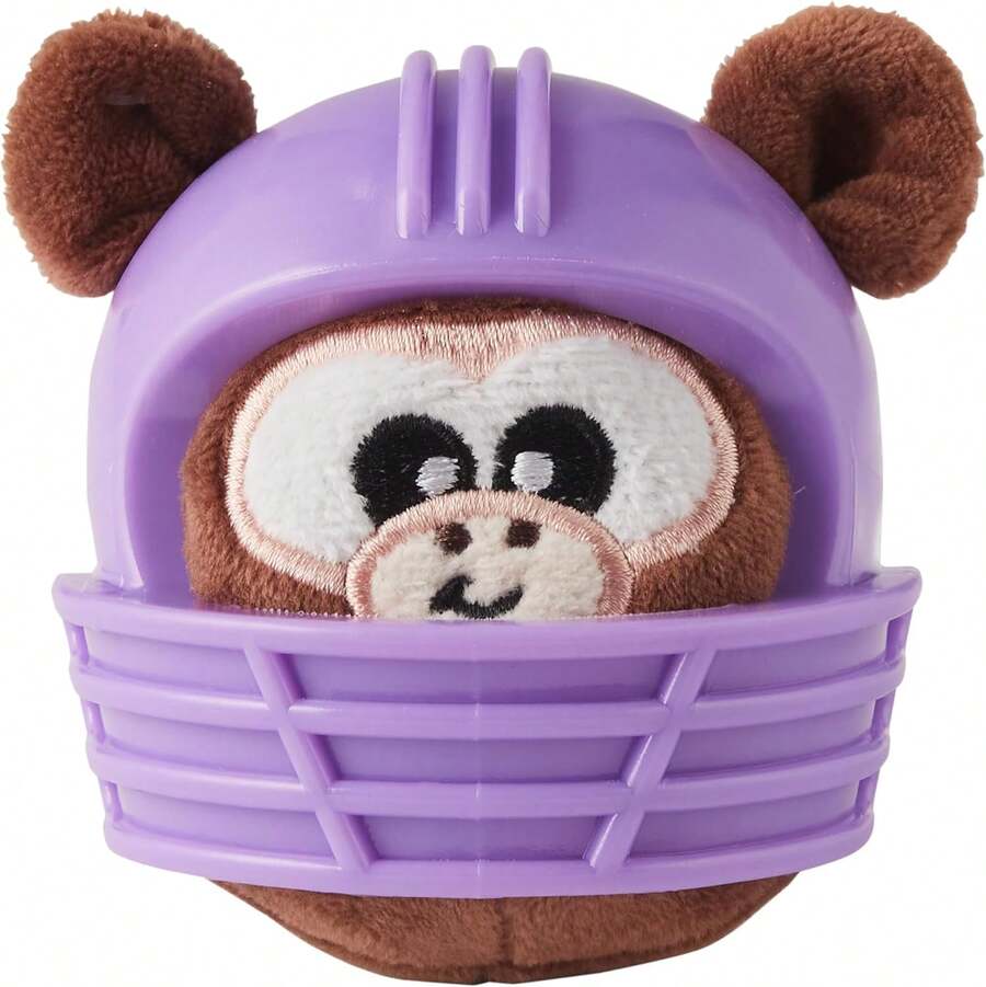 Outward Hound Helmet Headz Monkey Dog Toy, Plush Squeaky Fetch Ball, Durable Dog Toy For Active Play, Multicolored, Small - 1 - Xem 1