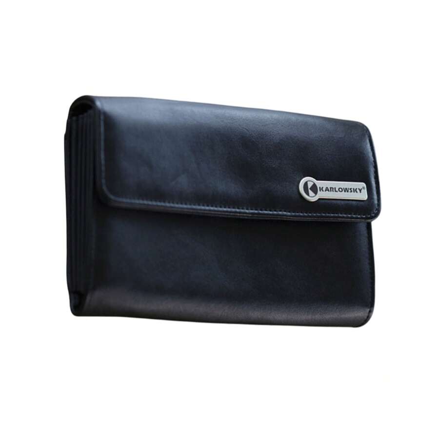 Karlowsky Press Stud Waiter's Wallet (Black) - Coffee Brown - View 1