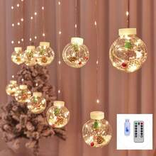 1PC Christmas LED String Lights With Santa, - 8 Modes, USB-Powered, Festive Holiday Decor For Bedroom, Christmas Tree Decoration Light, Christmas Tree Light, Christmas Window Light, Snowflake String Lights Christmas Decoration XMAS Decor Christmas Tree Gift Decor Thanksgiving Wedding Home Decor Home Decor Fall Decor Autumn Decor Birthday Decorations For Gifts Party Supplies Indoor Outdoor Garden Holiday Festival Decor Halloween Decor Wall Decor Halloween Ornaments