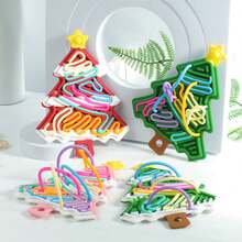 Tablero de actividad sensorial de árbol de Navidad creativo, juguete sensorial para adolescentes, juguete de tablero sensorial para aliviar el estrés para adolescentes, juguete educativo multicolor, regalo de Navidad y Año Nuevo, ayuda a desarrollar habilidades motoras finas