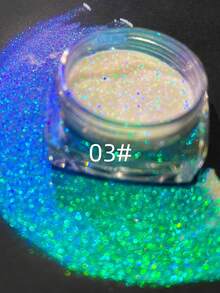 0.5g/Pc Shimmery Rainbow Color Changing Chrome Nail Powder, Aurora Powder Chameleon Nail Polish, Suitable For Nail DIY Decoration Art, Holiday Gift - Nhiều màu - Xem 9