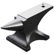 Single Horn Anvil, 55lbs Cast Steel Anvil, High Hardness Rugged Round Horn Anvil For Blacksmiths, With Large Countertop And Stable Base, Metal Working Tool For Metal Bending, Shaping, Twisting - Black - View 8