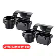 Portable Car Door Cup Holder, Beverage Rack, Side Door Car Window Phone Slot, Hanging Storage Rack, Car Organizer With Dual Hooks And Charging Port