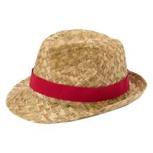 Floso Unisex Adult Pricus Straw Sun Hat (Natural/Red) - White - View 1