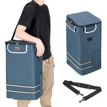 Bakaji Carrello Spesa 3 in 1 Pieghevole per Trasporto con Capacità di 56 Litri, Carrellino a Mano Portaspesa Carico Massimo 50 kg con Manico Ergonomico, Ruote e Tracolla, Trolley Salvaspazio - Blu - Visualizzare 7