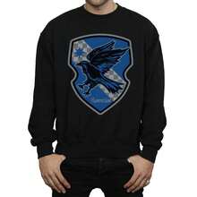 Harry Potter Mens Ravenclaw Crest Flat Sweatshirt (Black) - Coffee Brown - View 4