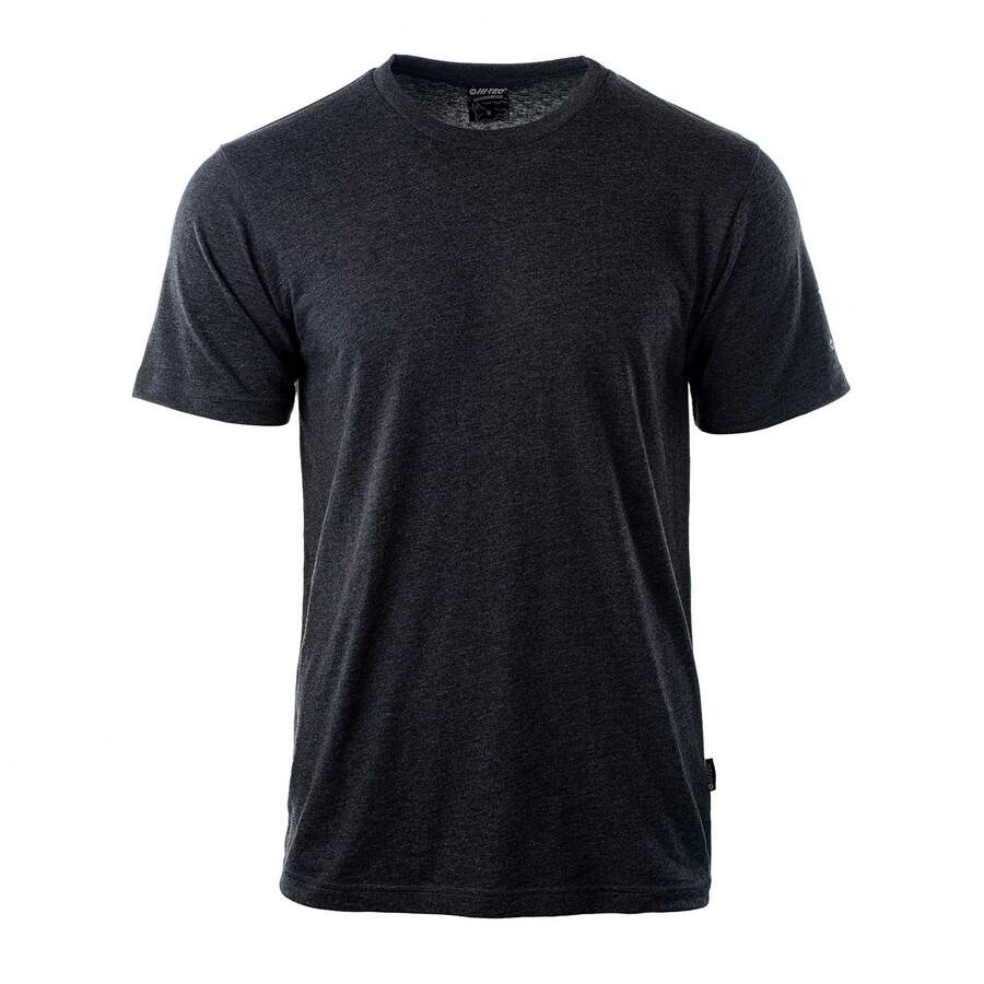 Herr Enfärgad T-shirt (Mörkgrå Melange) - Grå - Visa 1