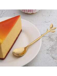 6 pièces Cuillères à café en acier inoxydable, cuillères en acier inoxydable dorées créatives et personnalisées, set de couverts pour café, thé et dessert, cuillères à mélanger