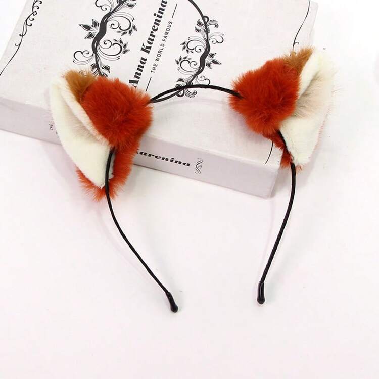 1個 新作 ニック・ワイルド フォックスの耳 カチューシャ - かわいいパーティーヘアアクセサリー、愛らしいキャラクターデザイン、バレンタインデーのギフト&日常的なコスプレ小物、誕生日の装飾、パーティーの装飾、彼氏へのプレゼント、誕生日プレゼント、ランダムカラー/スタイル - ブラウン - 見る 2