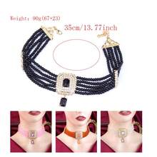 1 pezzo Collana da donna minimalista in stile mediorientale arabo con perline, pendente a goccia floreale in metallo, gioiello adatto per matrimoni tradizionali, celebrazioni di Eid