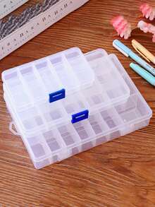 1 cutie de depozitare cu compartiment pentru obiecte mici, multifuncțională, impermeabilă, detașabilă; potrivită pentru depozitarea bijuteriilor, accesoriilor pentru unghii, șuruburilor și uneltelor, separatorul poate fi dezasamblat și asamblat după bunul plac. Folosită pentru depozitarea cerceilor, inelelor, bijuteriilor, accesoriilor pentru unghii, decorarea și depozitarea bijuteriilor. Cadouri pentru fete, soare, călătorii, răcoare, înapoi la școală.