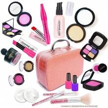 Kids Pretend Makeup Set (, Not For Real Use) Roleplay Vanity Cosmetic Bag Makeup Kit Princess Makeup Handbag Gift Box Set, Birthday, Holiday, Christmas, New Year Gift - Shape - View 9