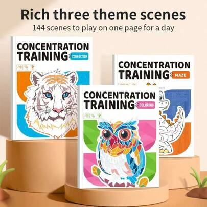 Concentration Training Series: 3 Main Themed Scenes, 144 Scenes On 1 Page, Enhancing Concentration Training - Birthday Gift, Christmas Gift, Perfect Gift, Easter Gift, Gift, Gift