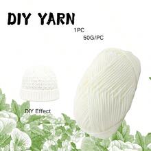 1 pièce, 50g/pièce, peut être utilisé pour les chapeaux, les écharpes, le crochet, les pantoufles et le tricot fait main.