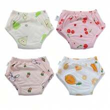 5 件婴儿如厕训练裤，可洗轻便夏季如厕学习内衣，男女通用布尿布，透气柔软舒适，适用于如厕训练，婴儿必备用品