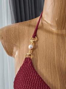 Bellisia Biquíni de cor sólida para férias de verão na praia