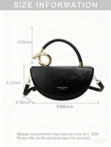 Niche Design Women's Handbag, Fashionable Retro High-Quality Textured Messenger Bag, Solid Color Versatile Underarm Saddle Bag, Casual And Versatile Style, Suitable For Daily Outings, Travel, And Office Workers Commuting - màu đen - Xem 9