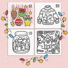 Christmas Countdown Coloring Book Vol.2: Bold & Simple - A Joyful Adult Coloring Journey, Featuring Festive Snowmen, Holiday Stockings, And Cozy Holiday Cheer, Suitable For Stationery, School Supplies, Great Gift For Girls, Valentine's Day, New Year