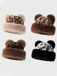 Autumn And Winter Urban Outdoor Series, A Casual And Fashionable Women's Mongolian Hat, Hat Set Winter Outfits