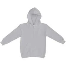 Kids Unisex Plain Hooded Sweatshirt Top / Hoodie (Light Oxford) - Grey - View 2