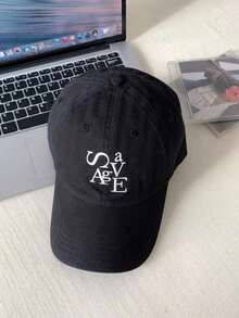 1pc Korean Style Ins Letter Embroidery Baseball Cap, Women Spring Autumn Regular Soft Top Large Head Circumference Small Face Baseball Cap, Gift For Friends Birthday Party - Multicolor - View 13